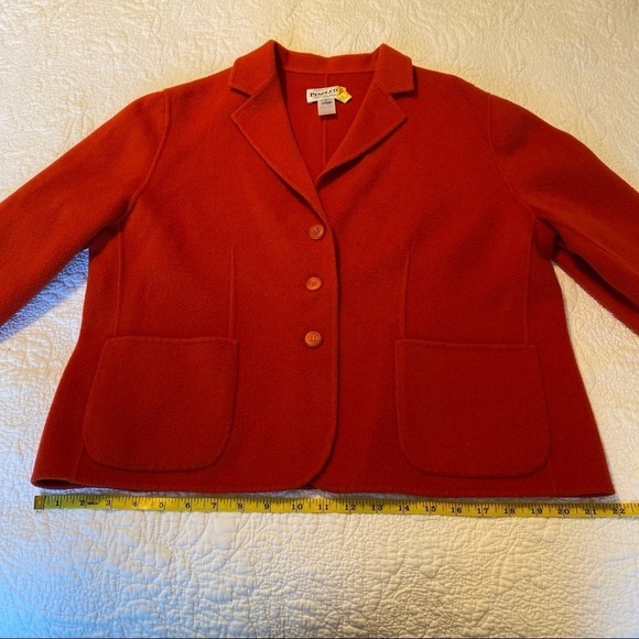 Pendleton Merino Wool Button Front Rust Blazer - Large - Picture 12 of 15